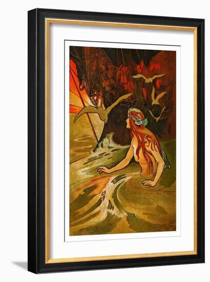 The Mermaid-Charles Robinson-Framed Art Print