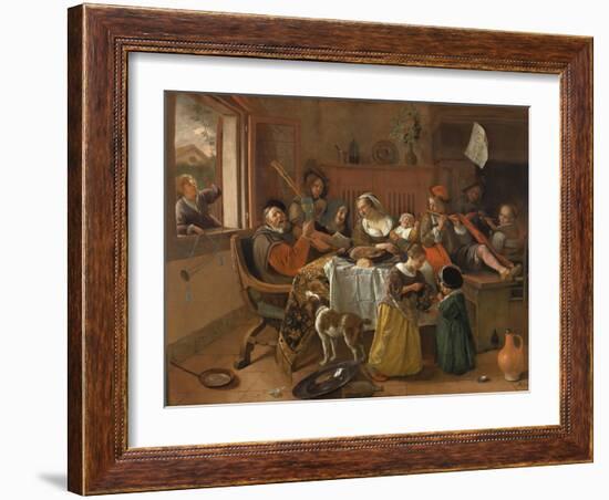 The Merry Family, 1668-Jan Havicksz Steen-Framed Giclee Print