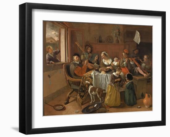 The Merry Family, 1668-Jan Havicksz Steen-Framed Giclee Print