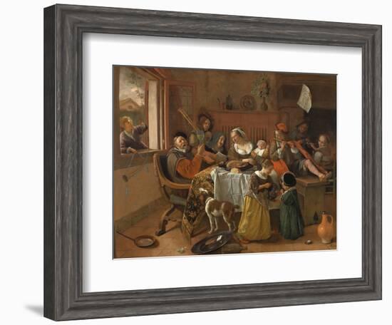 The Merry Family, 1668-Jan Havicksz Steen-Framed Giclee Print