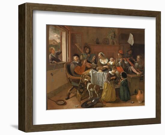 The Merry Family, 1668-Jan Havicksz Steen-Framed Giclee Print