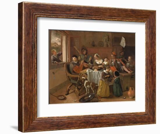 The Merry Family, 1668-Jan Havicksz Steen-Framed Giclee Print