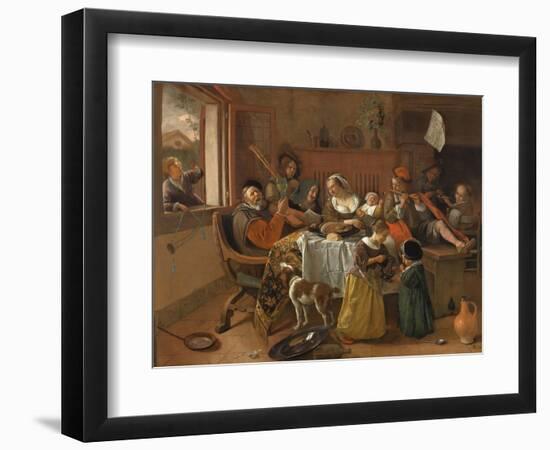 The Merry Family, 1668-Jan Havicksz Steen-Framed Giclee Print