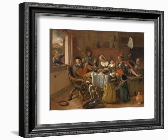 The Merry Family, 1668-Jan Havicksz Steen-Framed Giclee Print