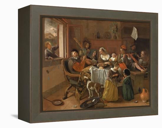 The Merry Family, 1668-Jan Havicksz Steen-Framed Premier Image Canvas