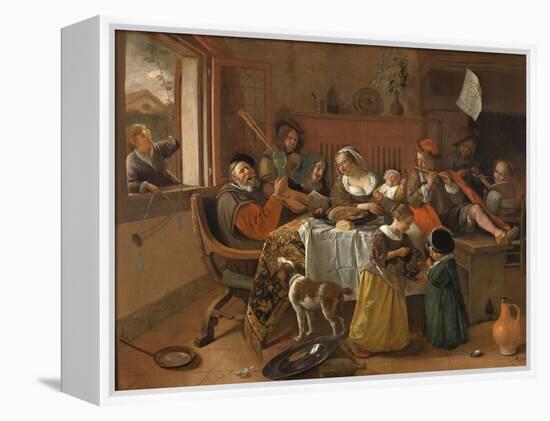 The Merry Family, 1668-Jan Havicksz Steen-Framed Premier Image Canvas