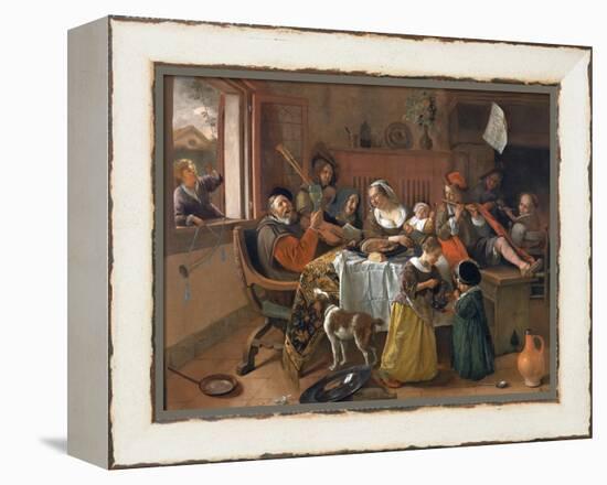 The Merry Family-Jan Havicksz. Steen-Framed Premier Image Canvas