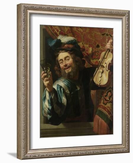 The Merry Fiddler, 1623-Gerrit van Honthorst-Framed Giclee Print