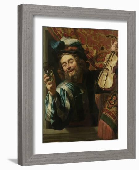 The Merry Fiddler, 1623-Gerrit van Honthorst-Framed Giclee Print