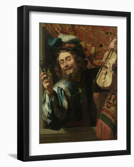 The Merry Fiddler, 1623-Gerrit van Honthorst-Framed Giclee Print