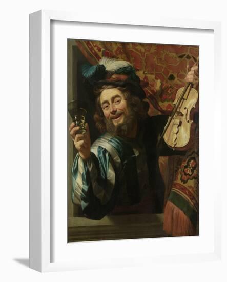 The Merry Fiddler, 1623-Gerrit van Honthorst-Framed Giclee Print