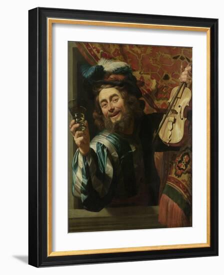 The Merry Fiddler, 1623-Gerrit van Honthorst-Framed Giclee Print