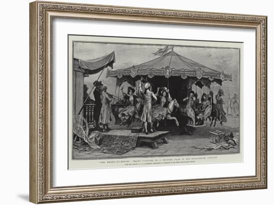 The Merry-Go-Round, Smart Visitors to a Country Fair in the Eighteenth Century-Frederik Hendrik Kaemmerer-Framed Giclee Print