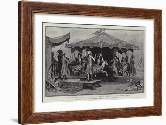 The Merry-Go-Round, Smart Visitors to a Country Fair in the Eighteenth Century-Frederik Hendrik Kaemmerer-Framed Giclee Print