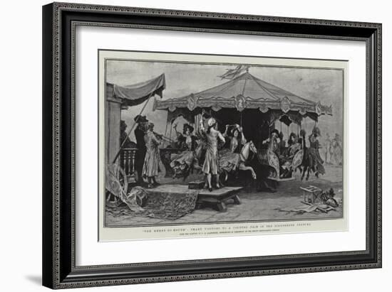 The Merry-Go-Round, Smart Visitors to a Country Fair in the Eighteenth Century-Frederik Hendrik Kaemmerer-Framed Giclee Print