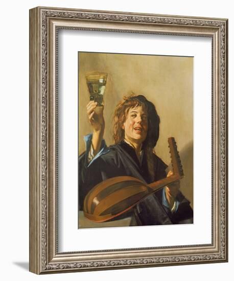 The Merry Lute Player, C.1624-28-Frans Hals-Framed Giclee Print