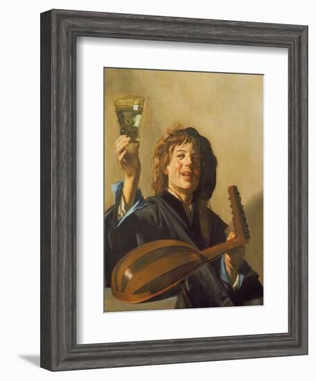 The Merry Lute Player, C.1624-28-Frans Hals-Framed Giclee Print