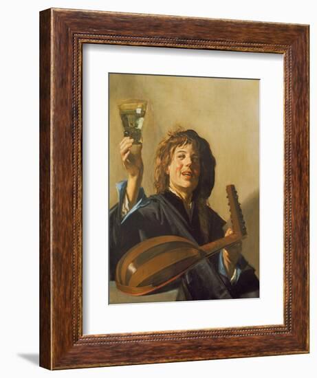 The Merry Lute Player, C.1624-28-Frans Hals-Framed Giclee Print