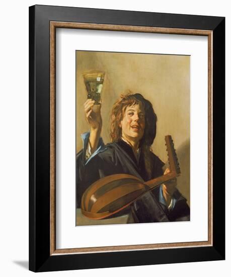 The Merry Lute Player, C.1624-28-Frans Hals-Framed Giclee Print