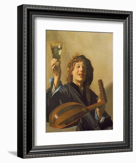 The Merry Lute Player, C.1624-28-Frans Hals-Framed Giclee Print