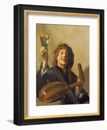 The Merry Lute Player, C.1624-28-Frans Hals-Framed Giclee Print