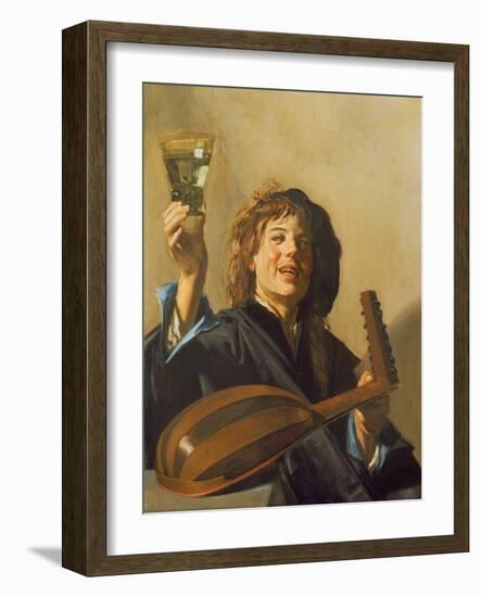 The Merry Lute Player, C.1624-28-Frans Hals-Framed Giclee Print