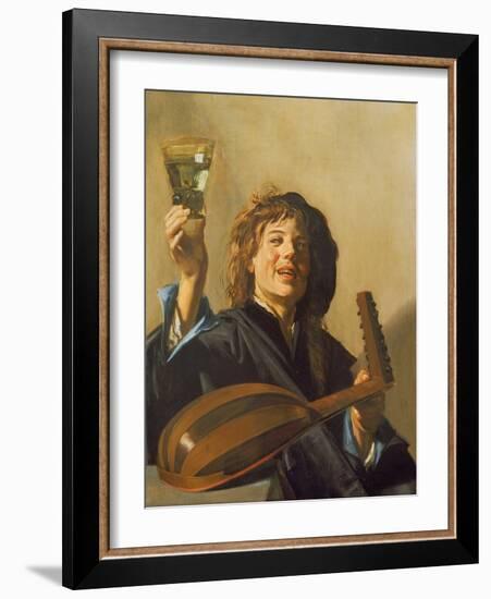 The Merry Lute Player, C.1624-28-Frans Hals-Framed Giclee Print