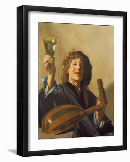 The Merry Lute Player, C.1624-28-Frans Hals-Framed Giclee Print