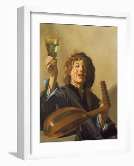The Merry Lute Player, C.1624-28-Frans Hals-Framed Giclee Print