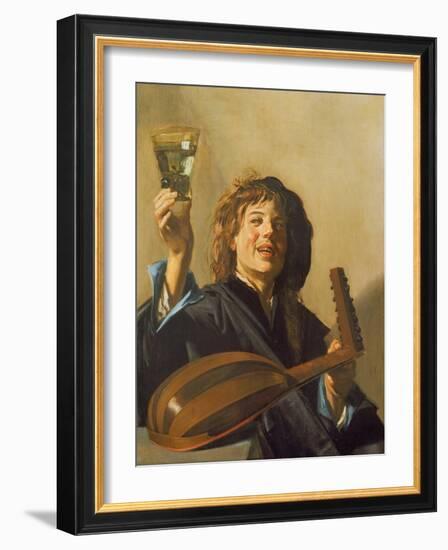 The Merry Lute Player, C.1624-28-Frans Hals-Framed Giclee Print