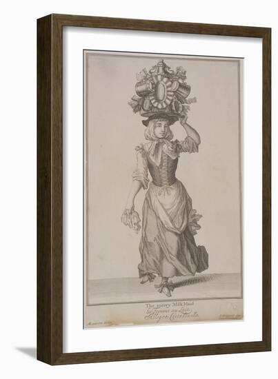 The Merry Milk Maid, Cries of London-Pierce Tempest-Framed Giclee Print