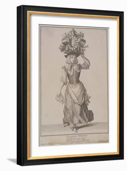 The Merry Milk Maid, Cries of London-Pierce Tempest-Framed Giclee Print