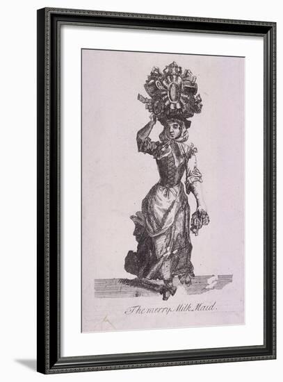 The Merry Milk Maid, Cries of London-Marcellus Laroon-Framed Giclee Print