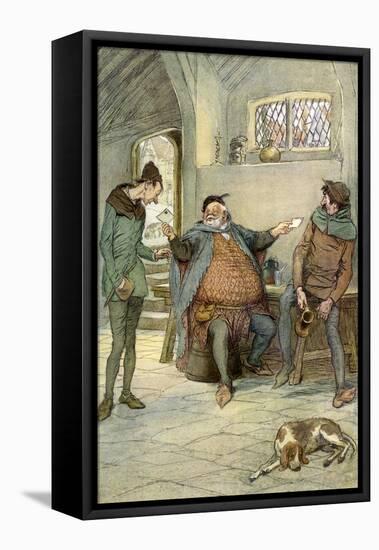 The Merry Wives of Windsor by William Shakespeare-Hugh Thomson-Framed Premier Image Canvas