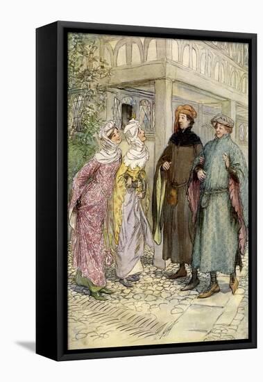 The Merry Wives of Windsor by William Shakespeare-Hugh Thomson-Framed Premier Image Canvas