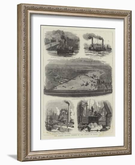 The Mersey Tunnel Opened by the Prince of Wales, 20 January-null-Framed Giclee Print