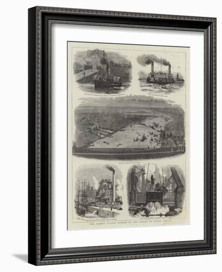 The Mersey Tunnel Opened by the Prince of Wales, 20 January-null-Framed Giclee Print