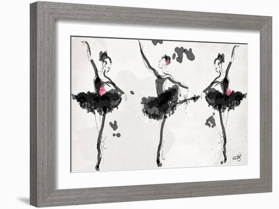 The Met Debut - Dancers in Black-Jodi Pedri-Framed Art Print