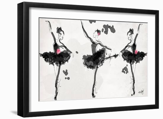 The Met Debut - Dancers in Black-Jodi Pedri-Framed Art Print