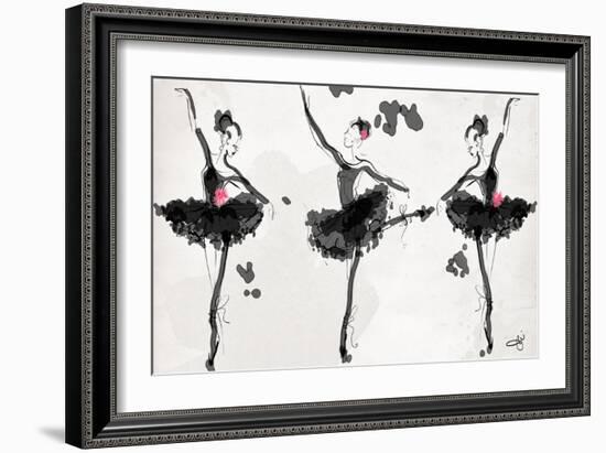 The Met Debut - Dancers in Black-Jodi Pedri-Framed Art Print