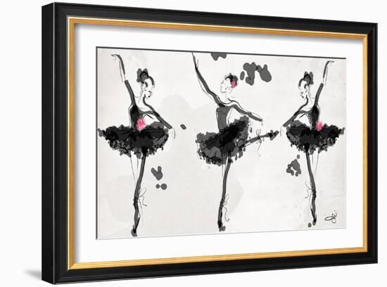 The Met Debut - Dancers in Black-Jodi Pedri-Framed Art Print