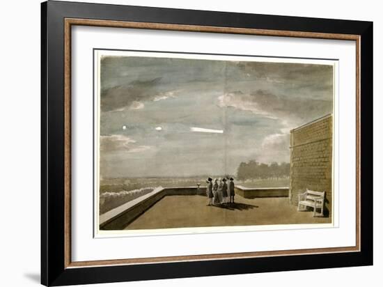 The Meteor of August 18, 1783, as Seen from the East Angle of the North Terrace, Windsor Castle-Paul Sandby-Framed Giclee Print