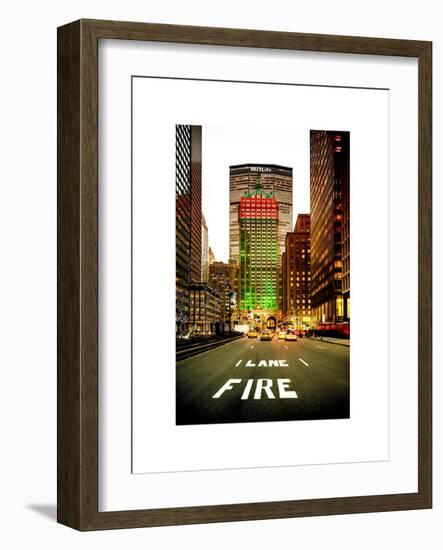The Metlife Building Towers over Grand Central Terminal at Nightfall-Philippe Hugonnard-Framed Art Print