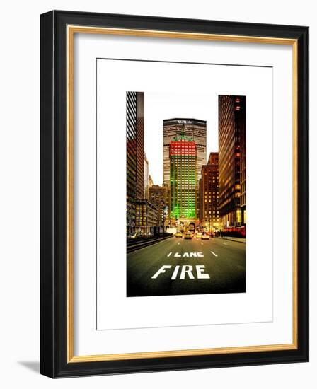 The Metlife Building Towers over Grand Central Terminal at Nightfall-Philippe Hugonnard-Framed Art Print