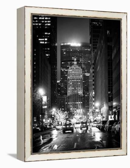 The Metlife Building Towers over Grand Central Terminal by Night-Philippe Hugonnard-Framed Premier Image Canvas