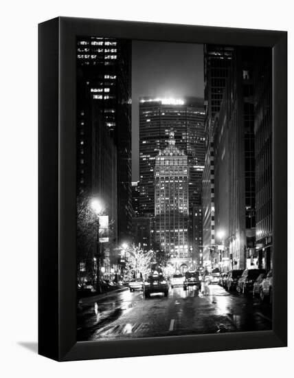 The Metlife Building Towers over Grand Central Terminal by Night-Philippe Hugonnard-Framed Premier Image Canvas