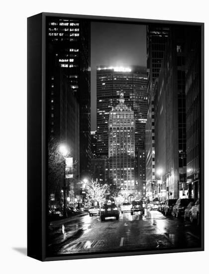 The Metlife Building Towers over Grand Central Terminal by Night-Philippe Hugonnard-Framed Premier Image Canvas