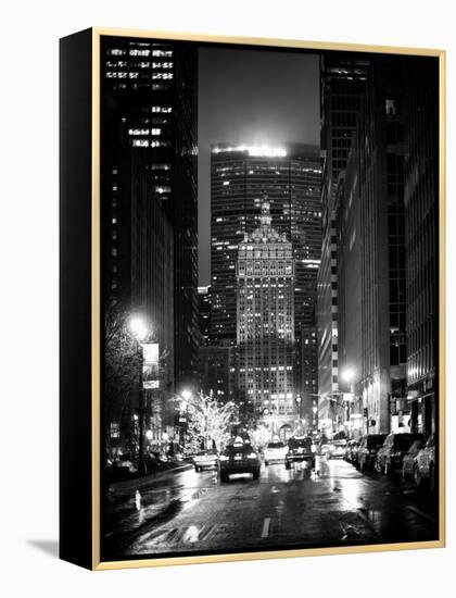 The Metlife Building Towers over Grand Central Terminal by Night-Philippe Hugonnard-Framed Premier Image Canvas