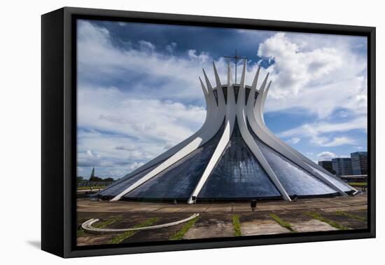 The Metropolitan Cathedral of Brasilia, UNESCO World Heritage Site, Brazil, South America-Michael Runkel-Framed Premier Image Canvas
