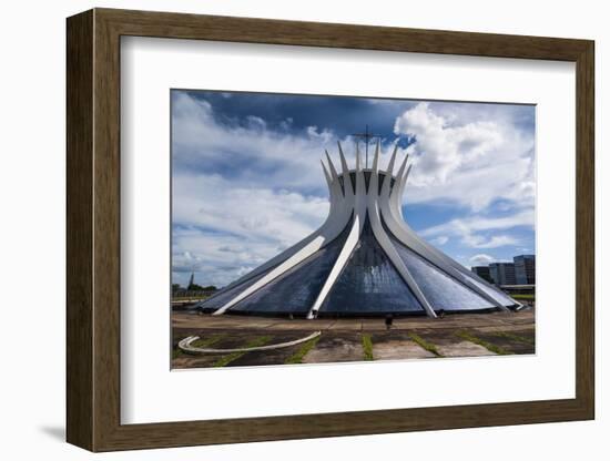 The Metropolitan Cathedral of Brasilia, UNESCO World Heritage Site, Brazil, South America-Michael Runkel-Framed Photographic Print